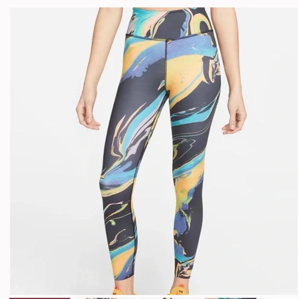 Nike One Luxe Aurora Marbled Mid-Rise 7/8 Leggings Size 1X NWT $100